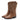 BROWN LEATHER COWBOY BOOTS WITH VEGAN LEATHER ACCENTS