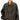 BROWN LEATHER JACKET WITH EMBOSSED BUTTERFLY