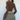 BROWN LONG-SLEEVED TIE-FRONT CROP TOP FOR WOMEN