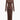 BROWN LONG-SLEEVED TURTLENECK DRESS WITH KNOTTED WAIST - CASUAL DRESS