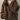 BROWN OVERSIZED HOODED CARDIGAN - COMFORTABLE CABLE-KNIT DESIGN