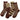 BROWN PATTERNED COZY SOCKS FREE SIZE FOUR PACK