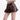 BROWN PLEATED LEATHER MINI SKIRT WITH BELT