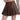 BROWN PLEATED MINI SKIRT HEART BUCKLE