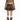 BROWN PLEATED MINI SKIRT HIGH-QUALITY VEGAN LEATHER