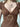 BROWN PLUNGE TOP RING DETAIL SUMMER KNIT
