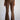 BROWN RIBBED FLARE PANTS BROWN VINTAGE FLARED STYLE