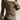 BROWN RIBBED KNIT TOP WITH SQUARE NECKLINE AND SLIM FIT