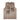 BROWN SLEEVELESS JERSEY PULLOVER WITH GRAPHIC AND ROUND COLLAR