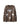 BROWN STAR PATTERN LONG SLEEVE PULLOVER WITH RIPPED COLLAR