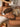 BROWN STRAPLESS BIKINI ELEGANT OFF-THE-SHOULDER COLLAR