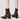 BROWN SUEDE COWBOY BOOTS WITH STAR CUTOUTS