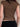BROWN TEXTURED SHORT SLEEVE TOP WITH LACE TRIM - CASUAL SHORT SLEEVE