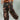 BROWN TIE-DYE SHIRT AND DISTRESSED JEANS LONG PANTS STRAIGHT LEG