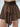 BROWN TIERED MINI SKIRT WITH VINTAGE LACE FOR A FEMININE TOUCH