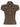BROWN VISCOSE SHIRT SILVER BUTTON COLLARED TOP