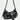 BUCKLED SHOULDER BAG BLACK KRYEON Y2K GOTHIC
