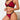 BURGUNDY BLACK LINGERIE 2PCS SET TRIANGLE CUP BRA