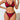 BURGUNDY BLACK LINGERIE 2PCS SET TRIANGLE CUP BRA
