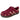 BURGUNDY FLORAL SNEAKERS VEGAN SUEDE DAILY WEAR
