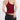 BURGUNDY HALTER TOP WITH CREAM TRIM COMFORTABLE COTTON SLEEVELESS TANK