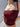 BURGUNDY LACE-TRIMMED TANK TOP WITH DELICATE LACE SQUARE NECKLINE