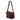 BURGUNDY PATENT LEATHER SHOULDER BAG FOR WOMEN