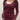 BURGUNDY RIBBED LONG-SLEEVE TOP WITH LACE TRIM Y2K RED KNIT