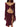 BURGUNDY RUFFLED CROP TOP AND HIGH-WAISTED SKIRT SET WITH FLATTERING SILHOUETTE - Red / S - Sweetheart Supplies