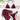 BURGUNDY SHELL BIKINI SET ENHANCED ELASTANE FABRIC TEXTURE