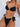 BUTTERFLY BIKINI ELEGANT BLACK METAL FABRIC TEXTURE