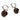 BUTTON EARRINGS GIRL ZINC ALLOY STUDS PAIR