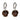 BUTTON EARRINGS GIRL ZINC ALLOY STUDS PAIR