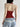Black Deep V-Neck Zipper Halter Top