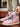 PINK HIGH-TOP SNEAKERS WITH PATTERNED LACES ROUND TOE BOOT