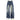 CASUAL URBAN CARGO WIDE-LEG JEANS WITH WASHED BLUE FINISH AND MULTIPLE POCKETS