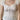 CHERRY-PATTERNED TOP WITH LACE TRIM SLIM FIT V-NECK