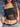 CHIC BLACK MESH BANDEAU WITH SHEER PANEL
