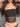 CHIC BLACK MESH BANDEAU WITH SHEER PANEL
