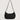 CLASSIC BLACK PLAID MESSENGER BAG WITH EDGE PAINT DETAIL