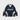 COLOR-BLOCKED JACKET NAVY BROWN WHITE ENENSS FOOTBALL ZIPPER