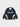 COLOR-BLOCKED JACKET NAVY BROWN WHITE ENENSS FOOTBALL ZIPPER