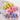 COLORFUL WAVE HAIR CLAW WITH GLOSSY PINK SQUIGGLE DESIGN