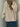 CREAM CABLE-KNIT HOODED CARDIGAN VINTAGE LOOSE CREW NECK