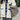 CREAM CARDIGAN AND NAVY TRIM HOUNDSTOOTH TOTE BAG SET