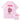 CREAM-COLORED CREW NECK T-SHIRT WITH PINK GRAPHIC DESIGN