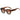 CREAM-COLORED WAVY FRAME SUNGLASSES WITH GRADIENT LENSES
