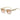 CREAM-COLORED WAVY FRAME SUNGLASSES WITH GRADIENT LENSES