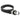 CRESCENT MOON BLACK LEATHER BELT CELESTIAL ELEGANCE