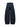 DARK BLUE WIDE-LEG PANTS WITH WHITE STITCHING MID WAIST TAPERED LEG
